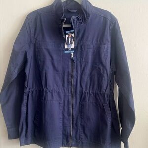 Gap Ladies Utility  Field  Jacket Midnight Blue Color Size Large Retails $108